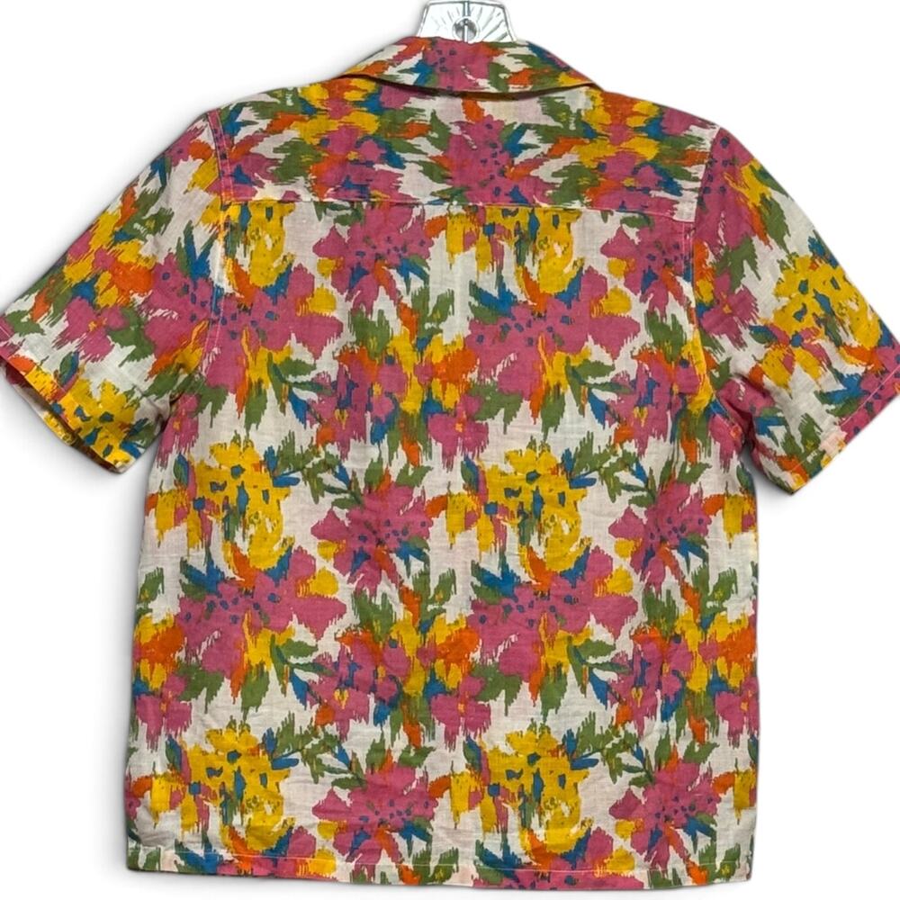 Picture Organic Clothing Kintha Linen Cotton Top Colorful Player Print Small - Picture 3 of 5